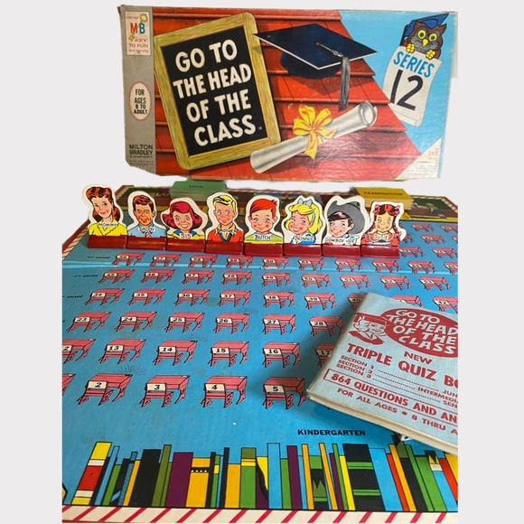 1965 VTG Board Game Go To The Head of The Class Board Game Series 12 - Picture 2 of 15